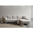 ECKSOFA in Webstoff Weiß  - Buchefarben/Weiß, KONVENTIONELL, Holz/Textil (294/169cm) - Carryhome