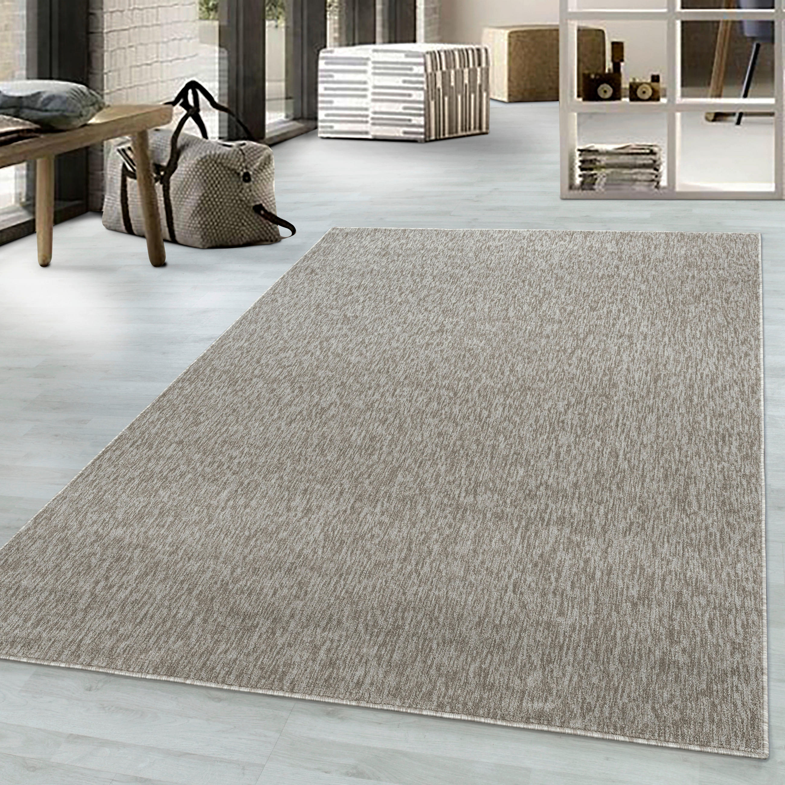FLACHWEBETEPPICH 60/100 cm Nizza 1800 Beige Beige  - Beige, KONVENTIONELL, Textil (60/100cm)