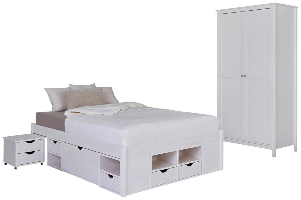 EINZELZIMMER Weiß  - Naturfarben/Weiß, MODERN, Holz - MID.YOU