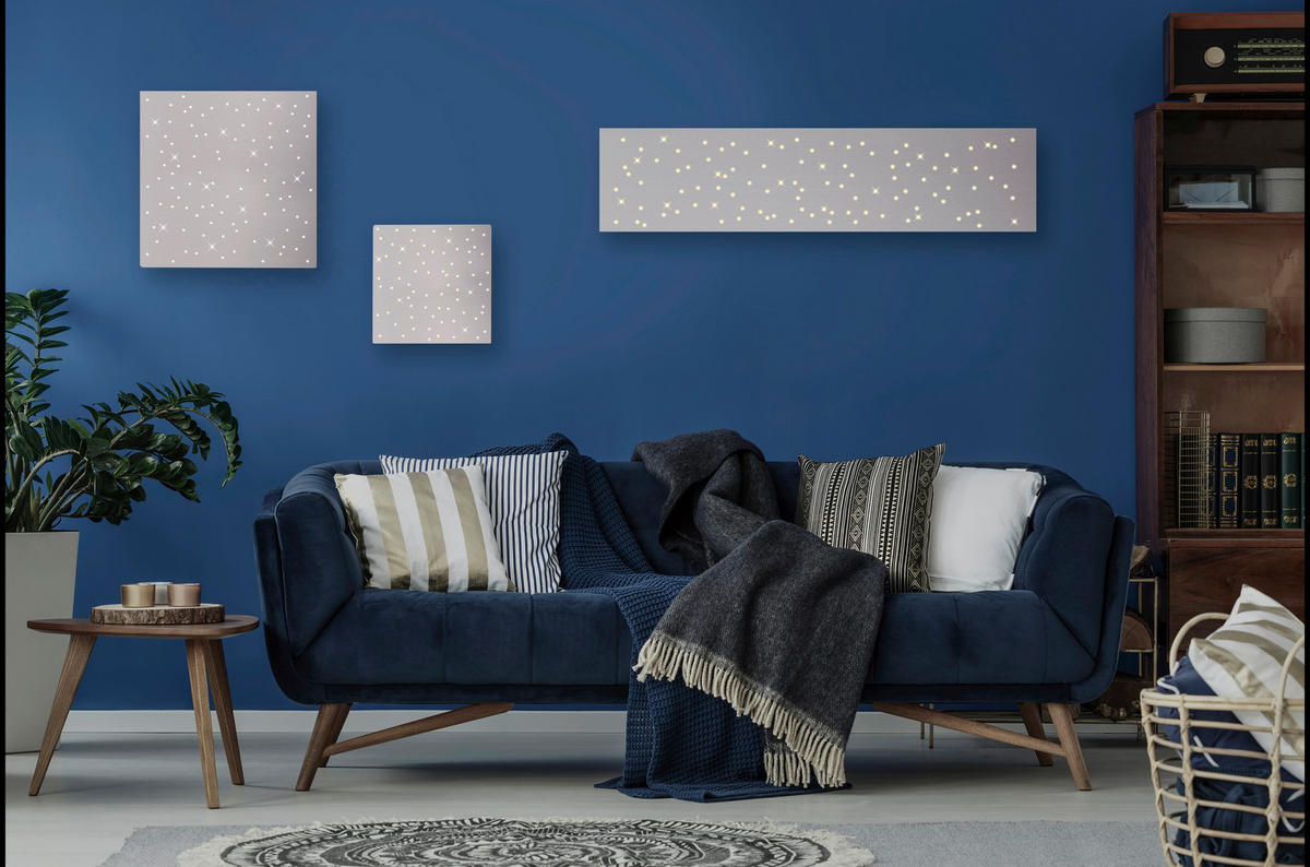 DECKENLEUCHTE Sparkle 100/25/4 cm   - Silberfarben, Design, Metall (100/25/4cm)