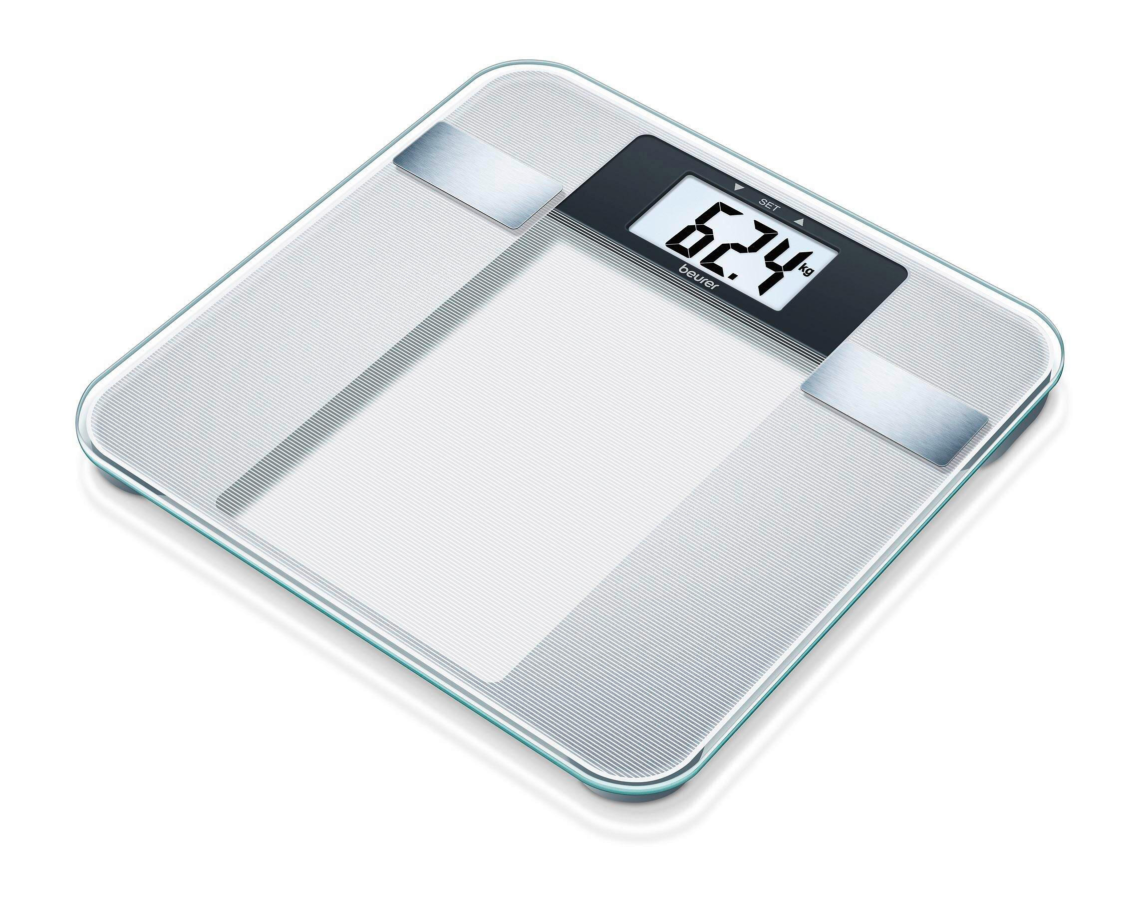 KÖRPERANALYSEWAAGE - Hellgrau, Basics, Glas (3.2/33/31.5cm) - Beurer