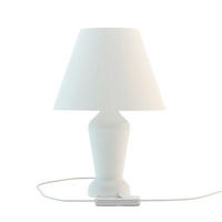 TISCHLEUCHTE Mona 18/28 cm   - Weiß, KONVENTIONELL, Holz (18/28cm)