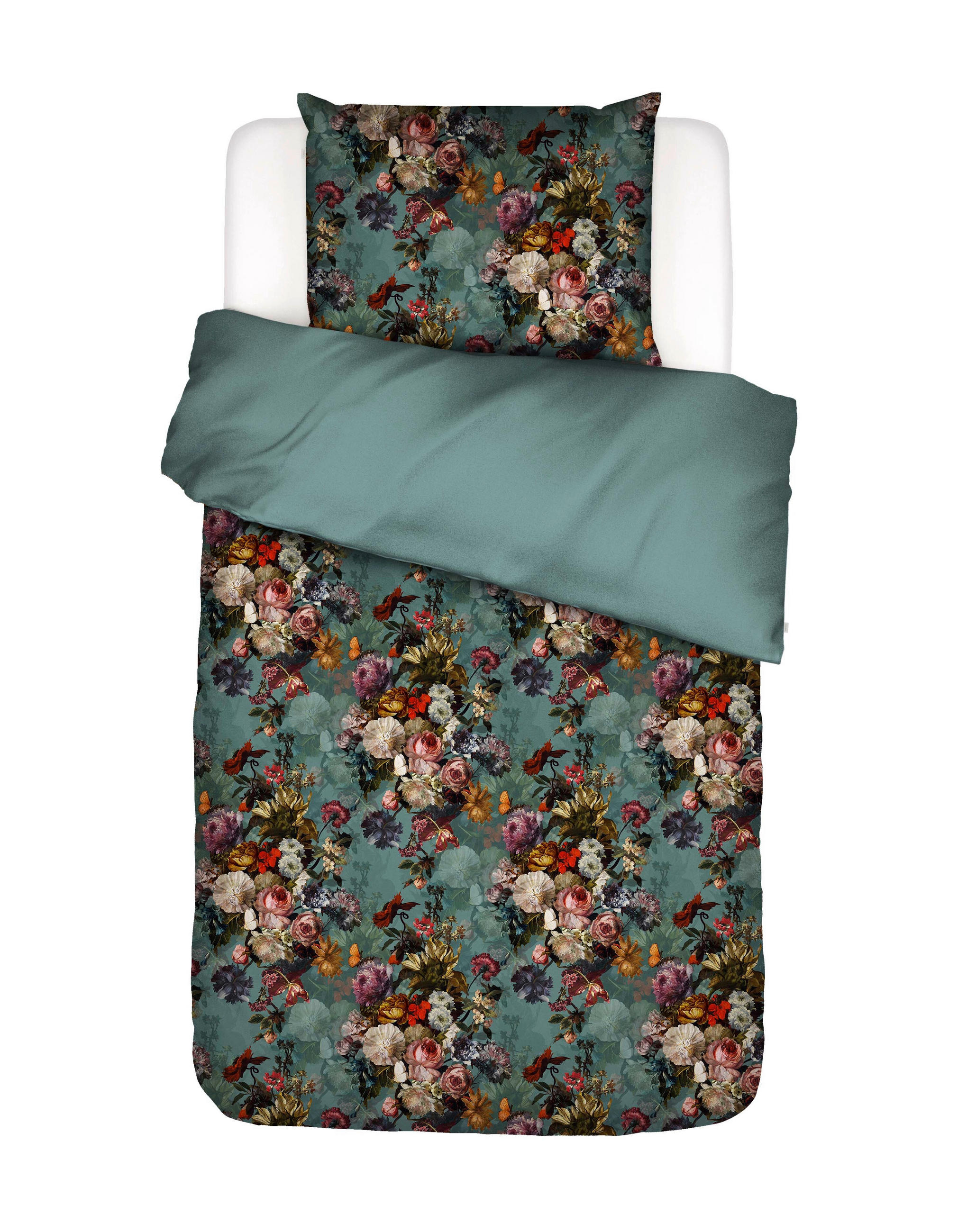BETTWÄSCHE Satin 155/220 cm  - Grün, Basics, Textil (155/220cm) - Essenza