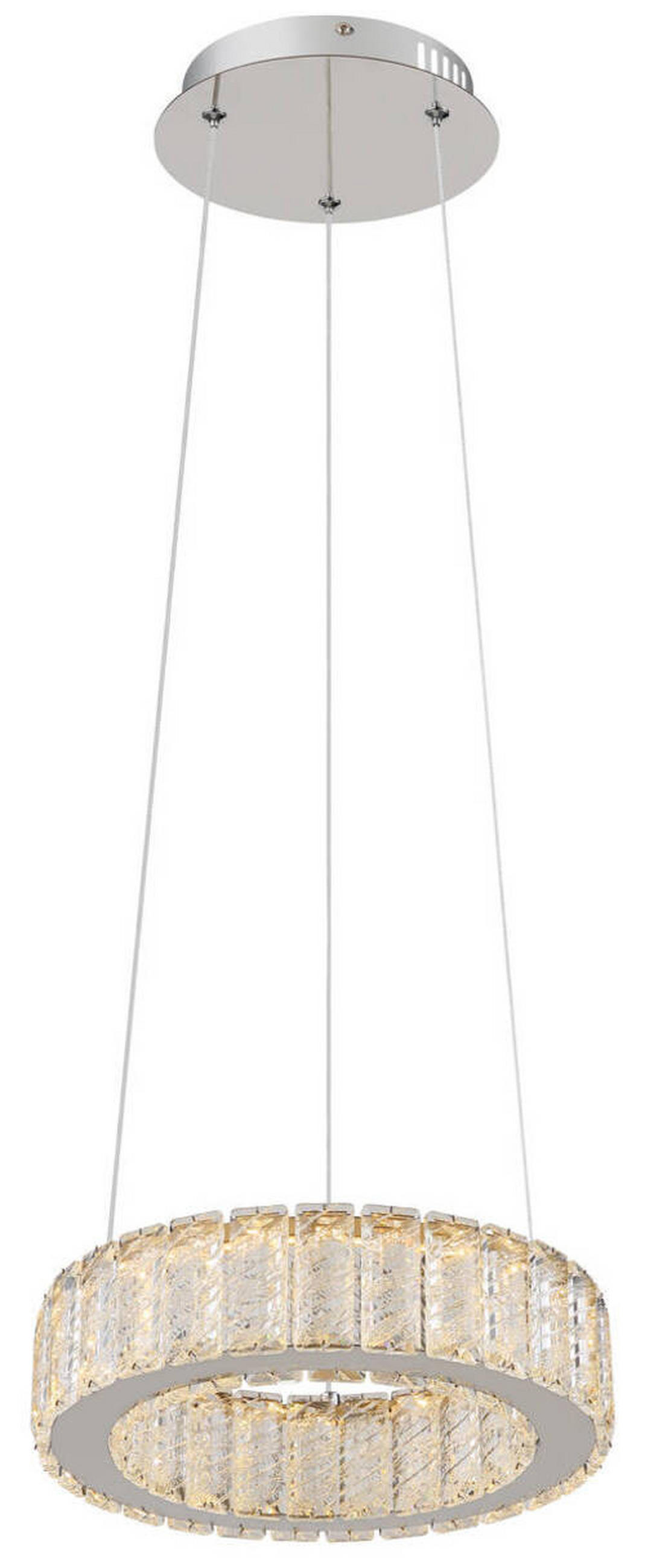 LED-HÄNGELEUCHTE 30/120 cm  - Klar/Chromfarben, KONVENTIONELL, Glas/Kunststoff (30/120cm) - Globo