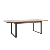 JEDILNA MIZA, barva oreha  - barva oreha, Moderno, leseni material (180-240/76/91cm) - Carryhome