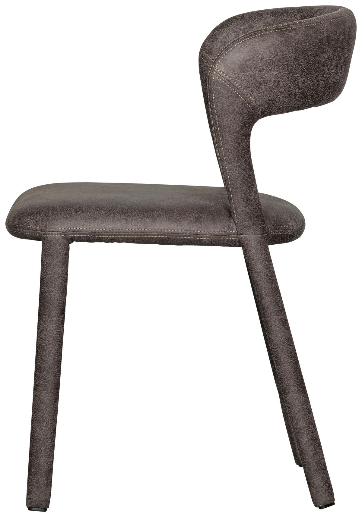 STUHL-SET 2 Stück  Lederlook  - Schwarz/Grau, MODERN, Kunststoff/Textil (51/76/56cm) - Livetastic