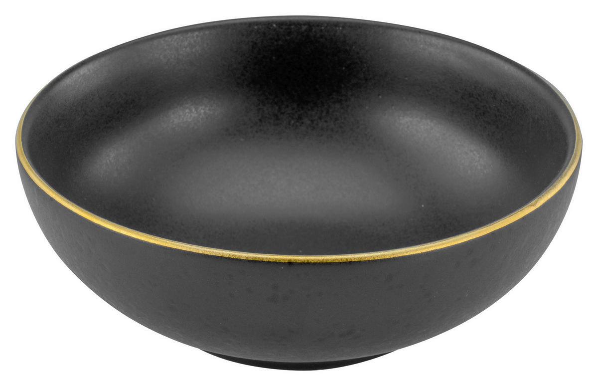 KOMBISERVICE Industrial Gold Black 16-teilig  - Schwarz, KONVENTIONELL, Keramik (34/31/33cm) - Creatable