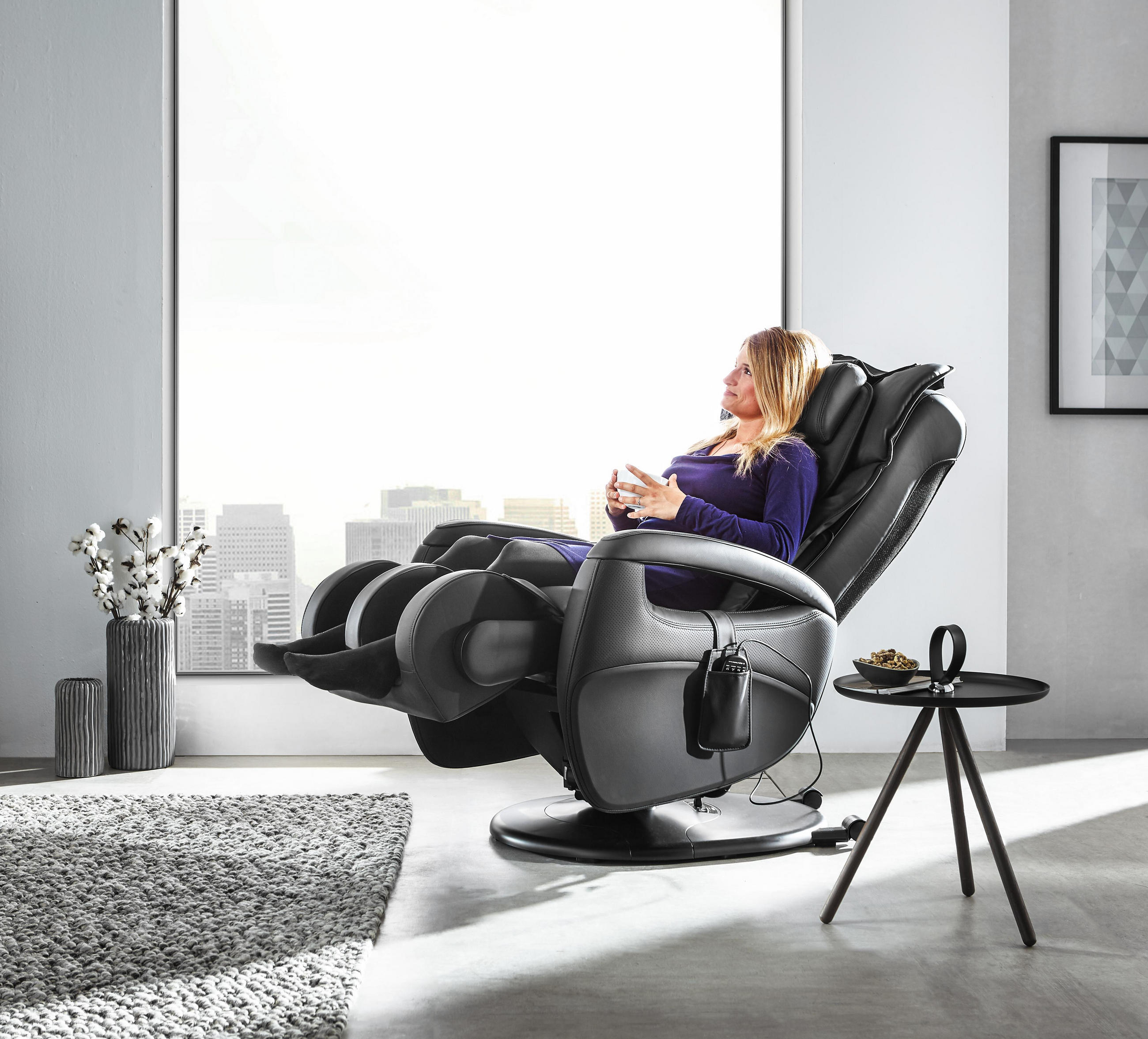 MASSAGESESSEL in Lederlook Rot  - Rot, Design (80/117/114cm) - Cantus