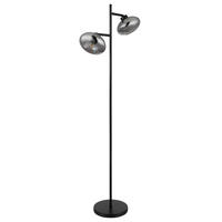 STEHLEUCHTE 48/25/150 cm    - Schwarz/Grau, Design, Glas/Metall (48/25/150cm) - Globo