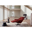 RELAXSESSEL in Leder Weinrot  - Weinrot/Schwarz, Design, Leder/Metall (92/79/82cm) - Dieter Knoll