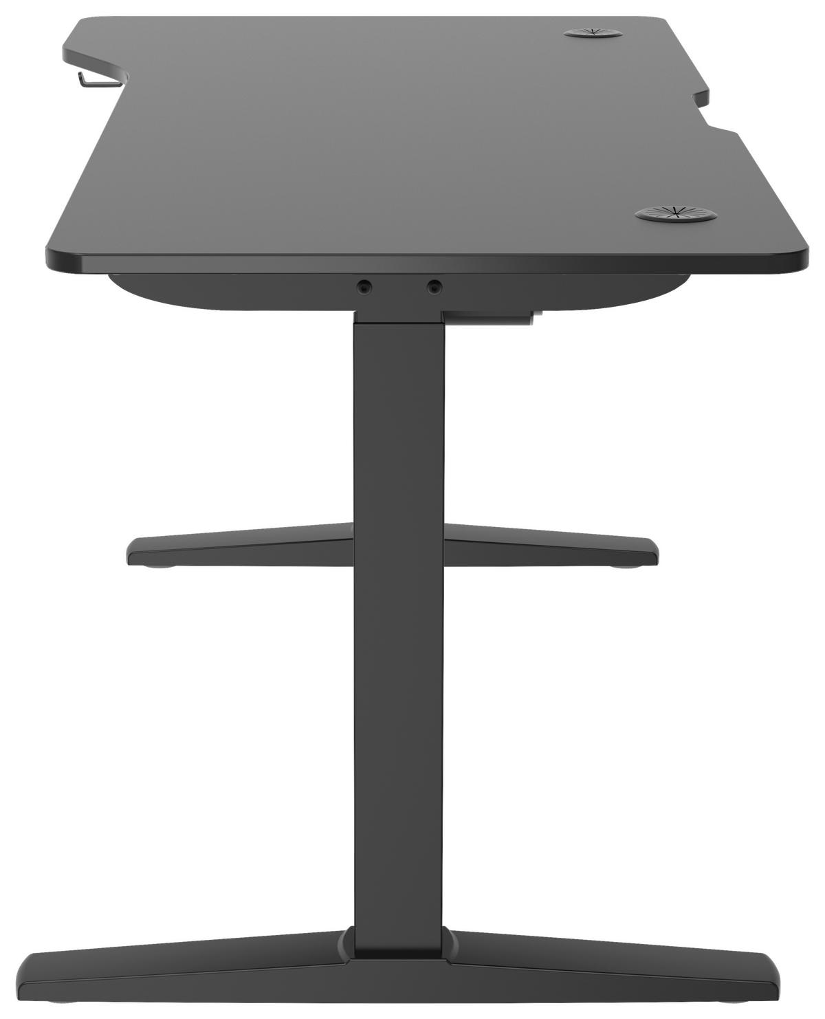 SCHREIBTISCH  in Schwarz  - Schwarz, MODERN, Holzwerkstoff/Kunststoff (160/71/116/75cm) - MID.YOU