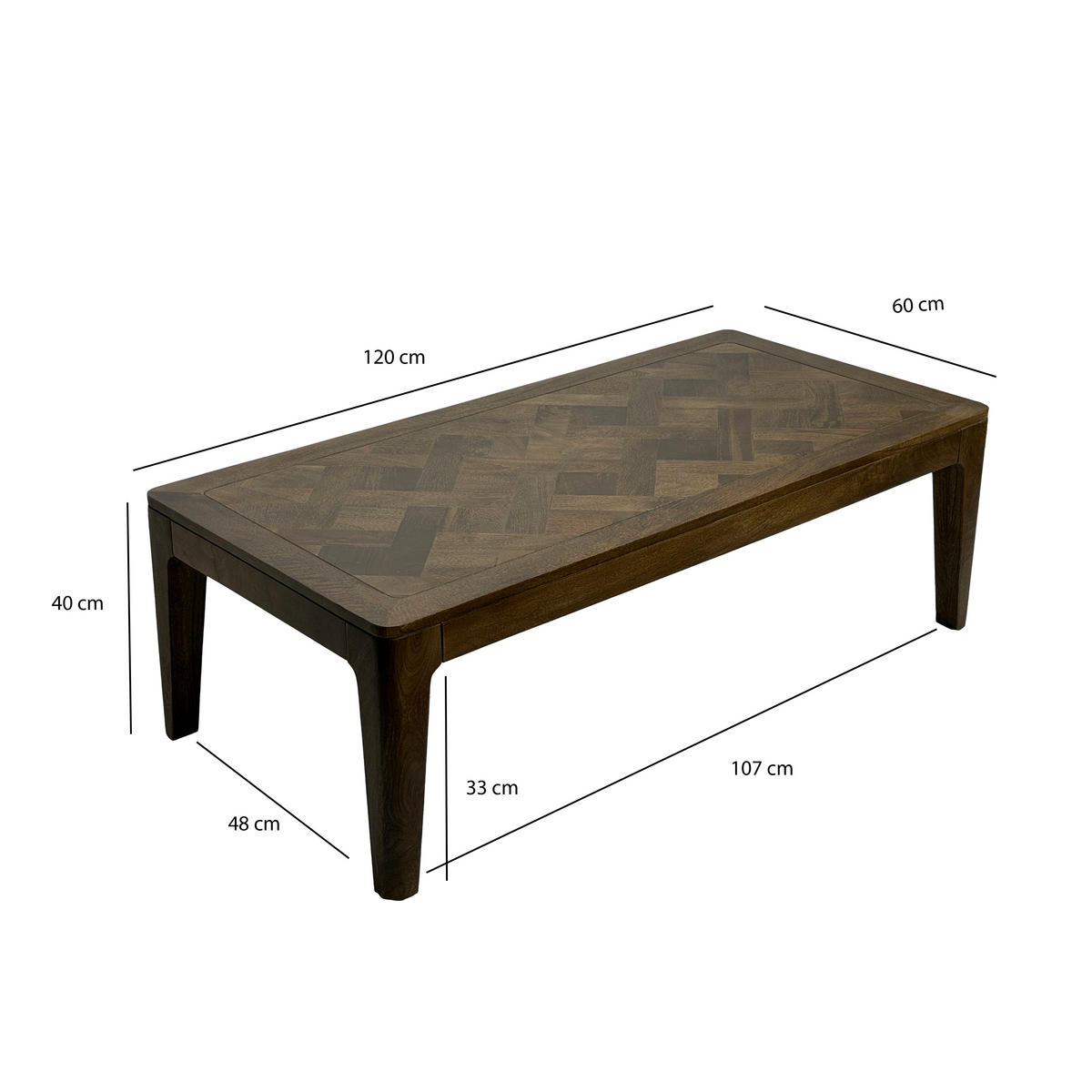 KONFERENČNÍ STOLEK, hnědá, dřevo, 120/60/40 cm - hnědá, Design, dřevo (120/60/40cm) - Livetastic