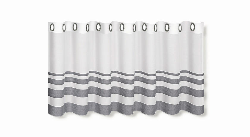 KURZGARDINE   140/50 cm   - Anthrazit/Weiß, KONVENTIONELL, Textil (140/50cm)