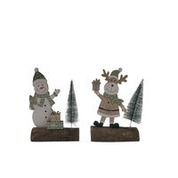 KARÁCSONYI FIGURA - natúr színű/fekete, Lifestyle, műanyag/faalapú anyag (13,5/16/4,5cm) - X-Mas