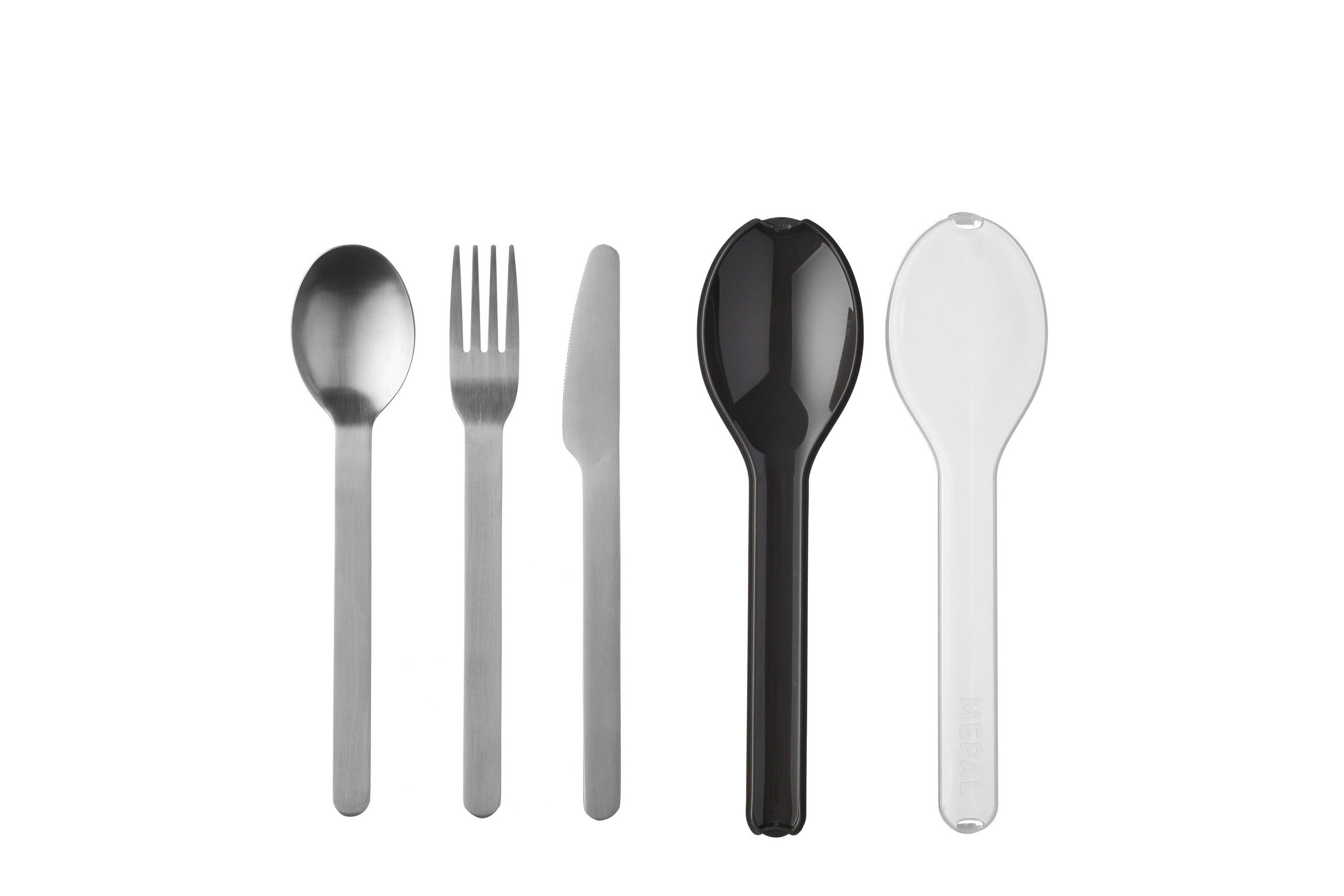 EVŐESZKÖZKÉSZLET 3 részes  ELLIPSE  - ezüst/fekete, Konventionell, műanyag/fém (19,5/5,1/2,3cm) - Mepal