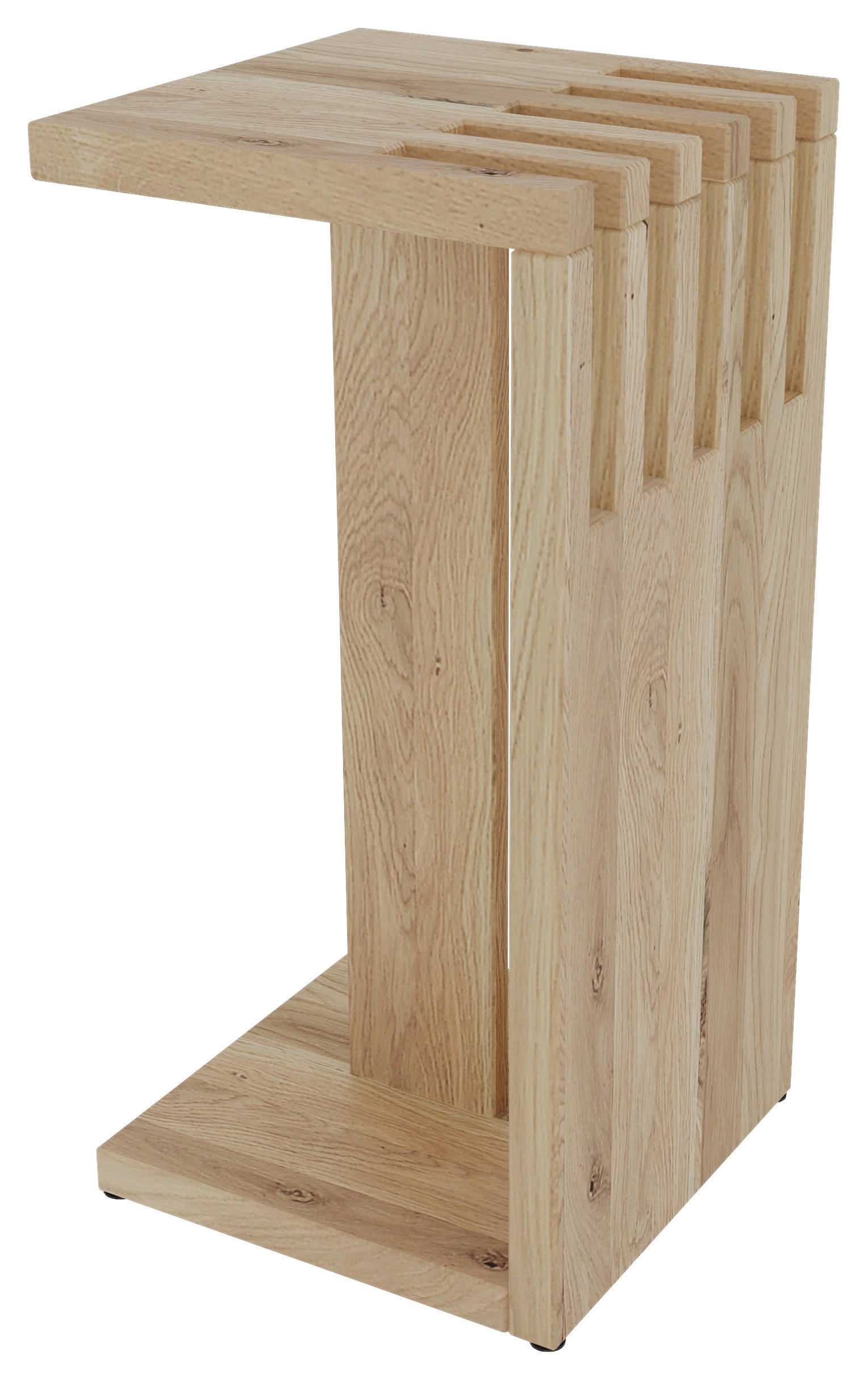 BEISTELLTISCH 31/31/63,5 cm Eiche massiv Eichefarben rechteckig  - Eichefarben, Natur, Holz (31/31/63,5cm) - Linea Natura