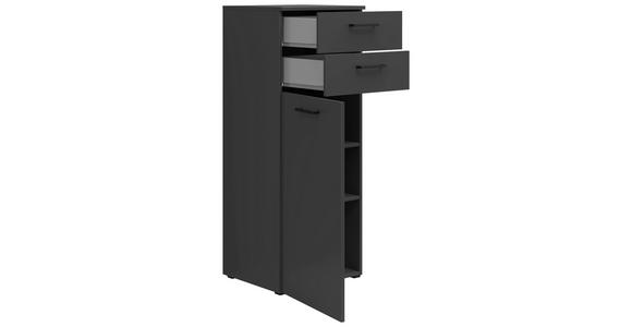 KOMMODE in 45/115/40 cm - Anthrazit/Schwarz, MODERN, Holzwerkstoff/Kunststoff (45/115/40cm) - Carryhome