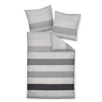 BETTWÄSCHE 2-teilig Biber 135/200 cm  - Silberfarben, Design, Textil (135/200cm) - Janine