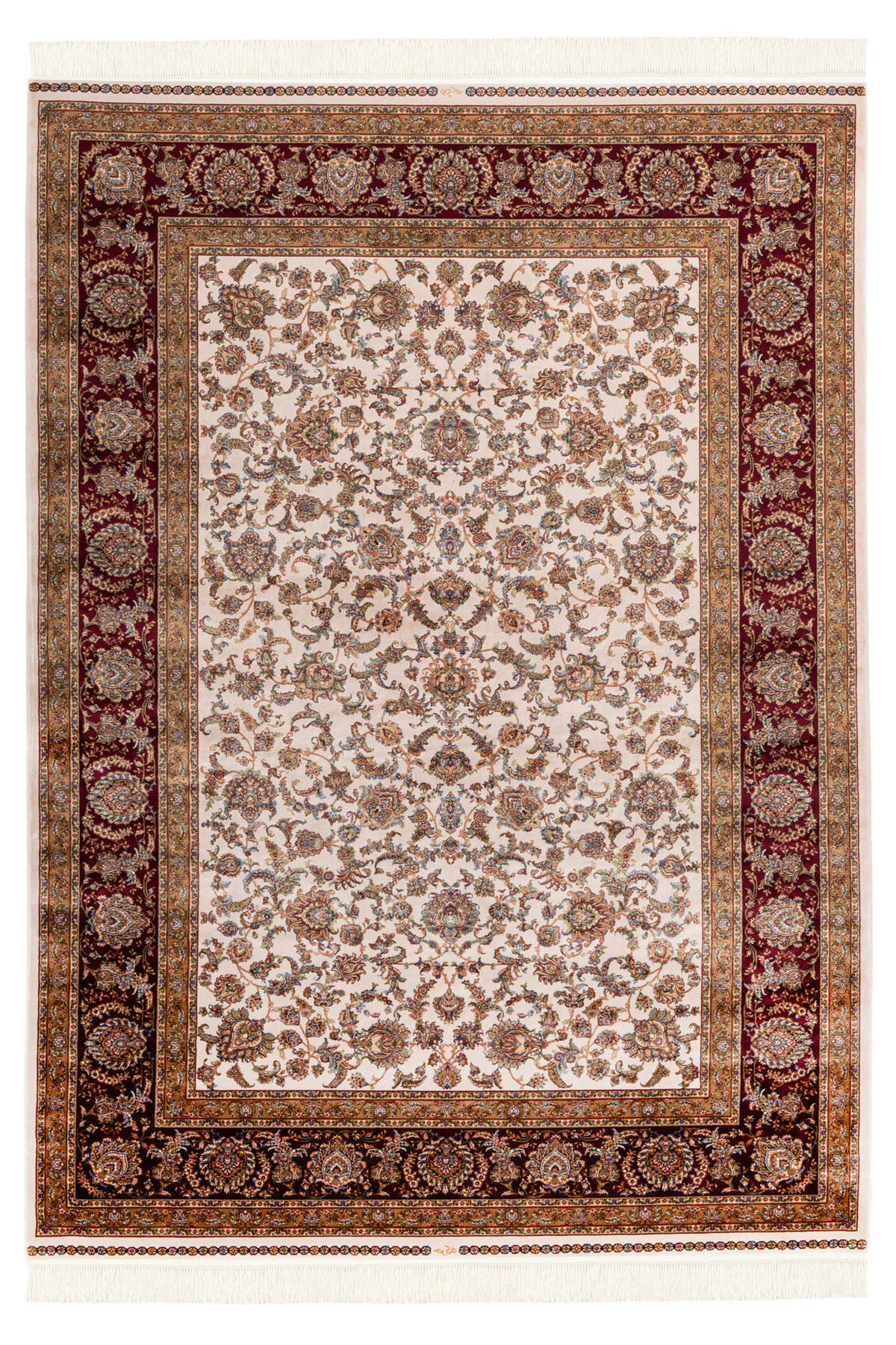 WEBTEPPICH 160/230 cm My Babylon of Obsession Creme, Hellbraun, Kirschrot  - Hellbraun/Creme, Design, Textil (160/230cm) - Obsession
