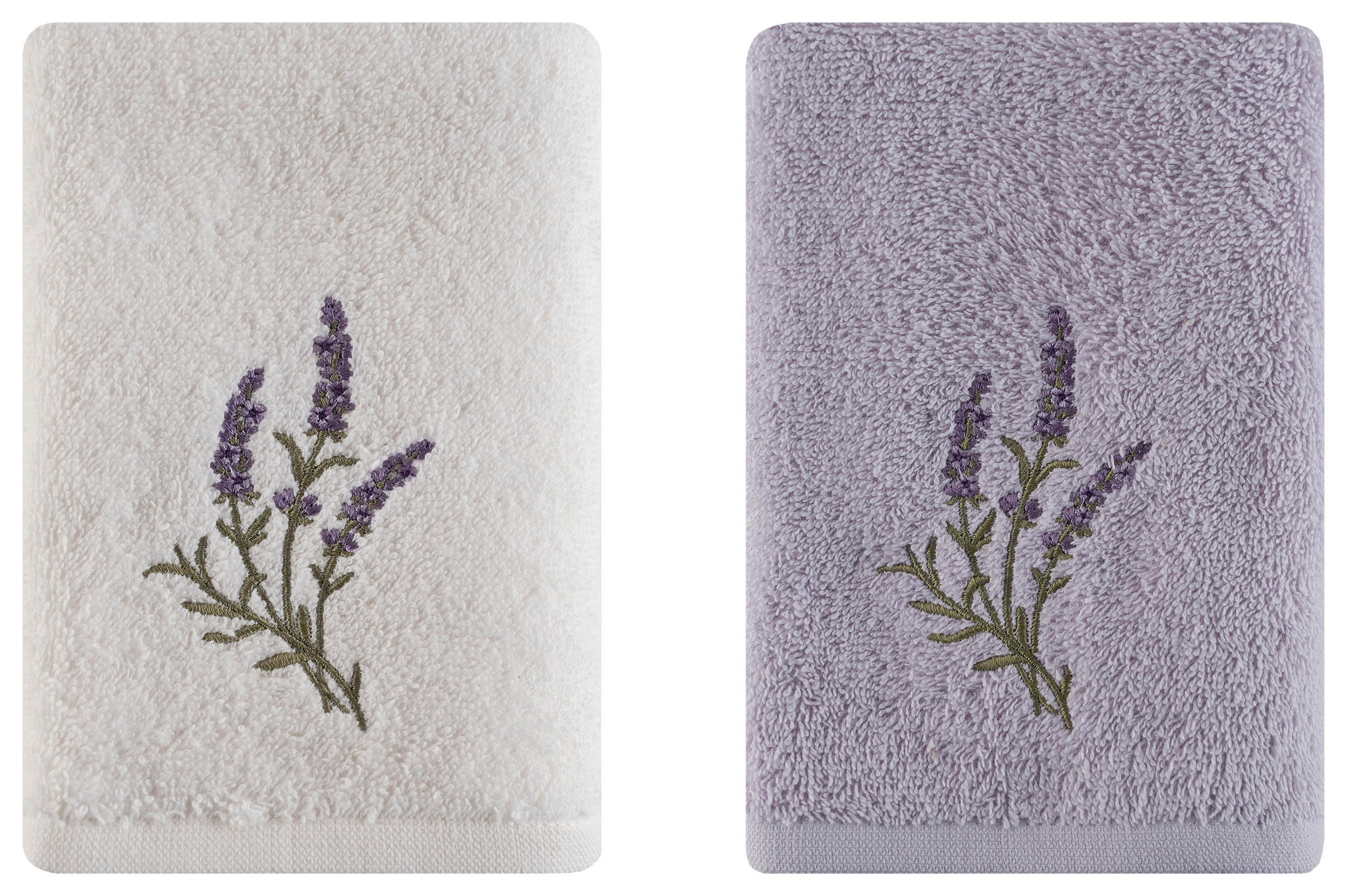 SADA RUČNÍKŮ A OSUŠEK, 40/60 cm, fialová, bílá - bílá/fialová, Design, textil (40/60cm) - Esposa