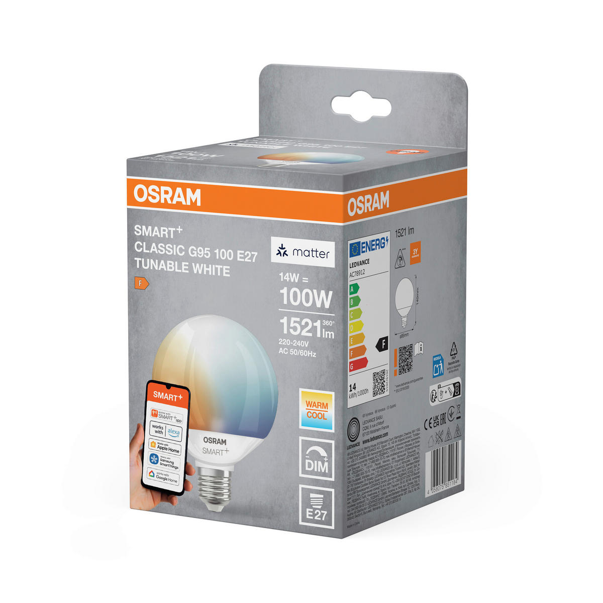 LED-LEUCHTMITTEL E27 14 W 1521 lm  - Weiß, Basics, Kunststoff (9,5/14cm) - Osram