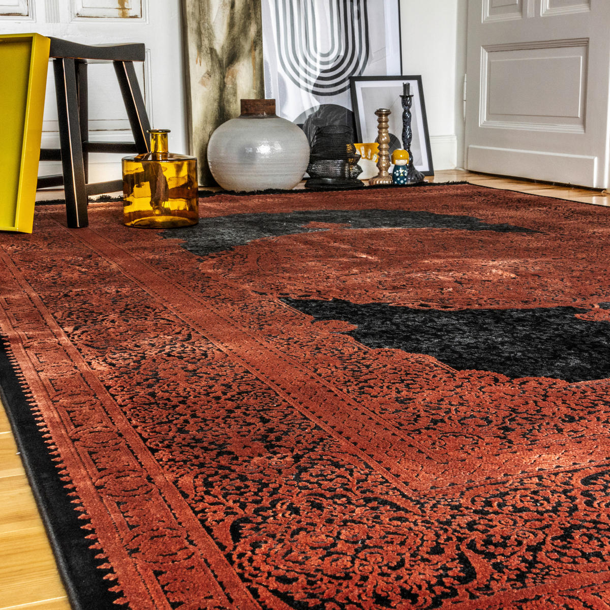 FLACHWEBETEPPICH 140/200 cm Kupferfarben  - Kupferfarben, Basics, Textil (140/200cm) - Obsession