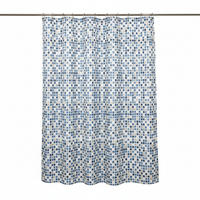DUSCHVORHANG MOSAIKO 180/200 cm  - Blau, Basics, Textil (180/200cm) - Spirella