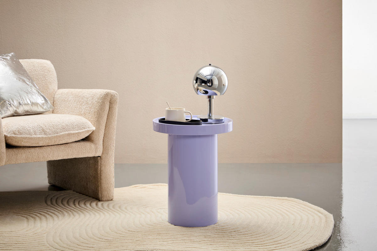 BEISTELLTISCH 40/40/50,5 cm Lila rund  - Lila, Design, Holzwerkstoff (40/40/50,5cm) - Novel