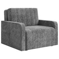 SCHLAFSESSEL Chenille Dunkelgrau Liegefunktion Rücken echt  inkl.  - Dunkelgrau/Schwarz, MODERN, Kunststoff/Textil (101/87/101cm) - Milino