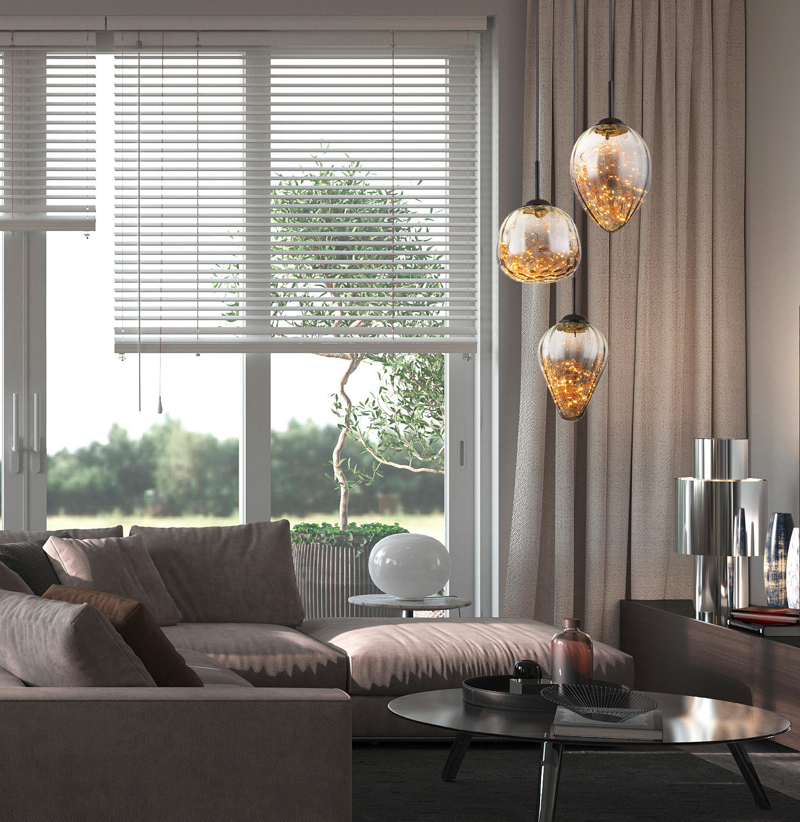 LED-HÄNGELEUCHTE 39/120 cm    - Klar/Schwarz, Design, Glas/Metall (39/120cm) - Globo