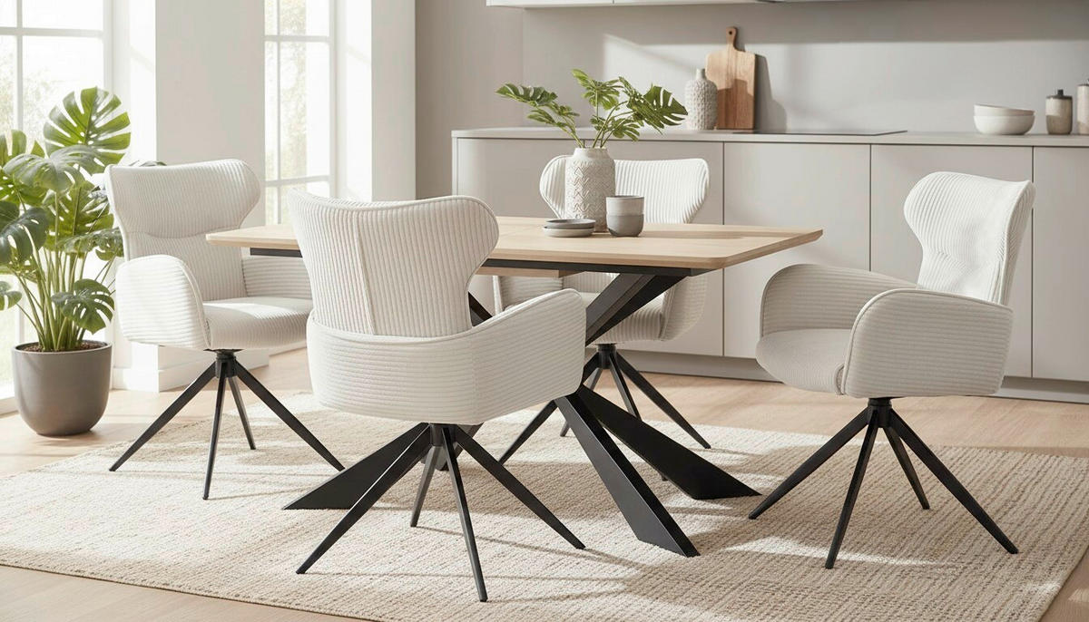 KAROSSZÉK fekete, bézs  - bézs/fekete, Modern, textil/fém (57/86/64cm) - Livetastic