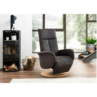 DREHSTUHL  in Mikrofaser Anthrazit  - Eichefarben/Anthrazit, Konventionell, Holz/Textil (75/112/82cm) - Sit & More