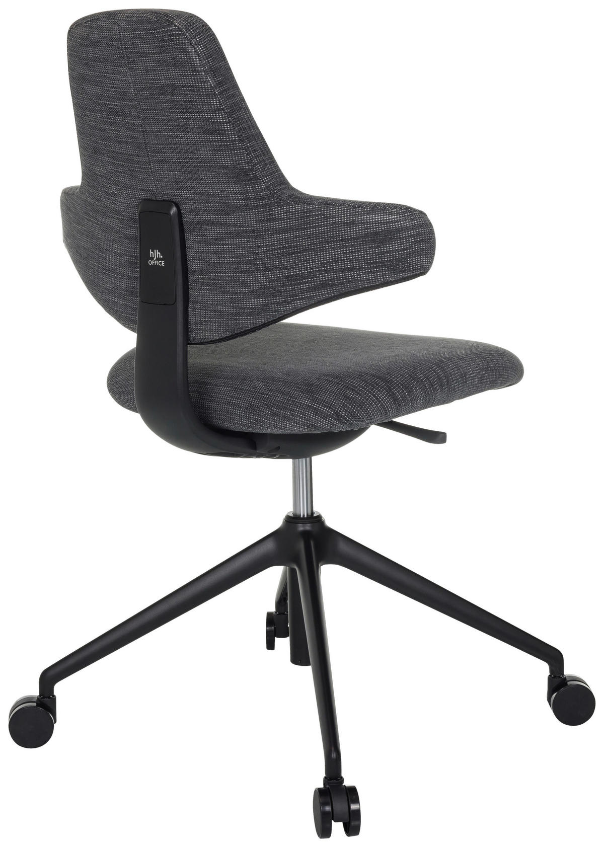 OTOČNÁ ŽIDLE, plochá tkanina, šedá - šedá/černá, Moderní, kov/textil (58/87 - 97/57cm) - MID.YOU
