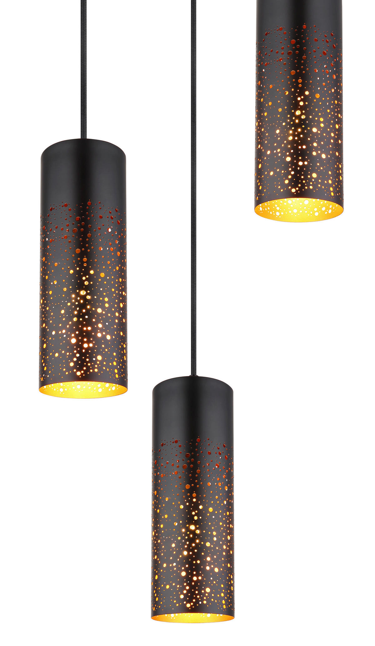 LAMPĂ SUSPENDATĂ 34/150 cm  - auriu/negru, Design, metal (34/150cm) - Globo