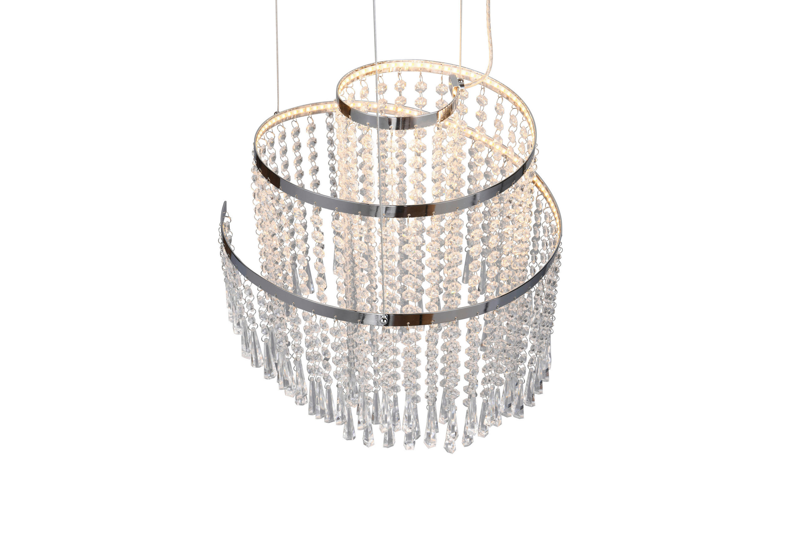 LED-HÄNGELEUCHTE 38/150 cm    - Chromfarben/Transparent, Konventionell, Kunststoff/Metall (38/150cm)