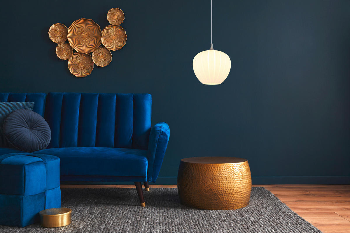 HÄNGELEUCHTE 40/120 cm    - Chromfarben/Weiss, Konventionell, Glas/Metall (40/120cm) - Globo