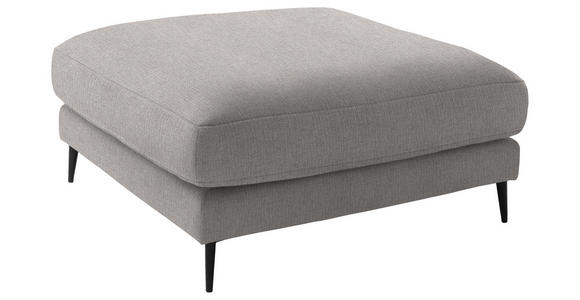 ECKSOFA  in Flachgewebe Sandfarben  253/177 cm  - Sandfarben/Schwarz, Design, Textil/Metall (253/177cm) - Dieter Knoll