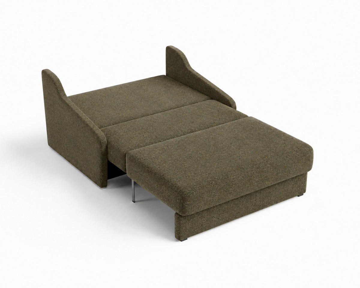 SCHLAFSOFA Dunkelgrün  - Dunkelgrün/Schwarz, Design, Kunststoff/Textil (136/86/113cm) - MID.YOU