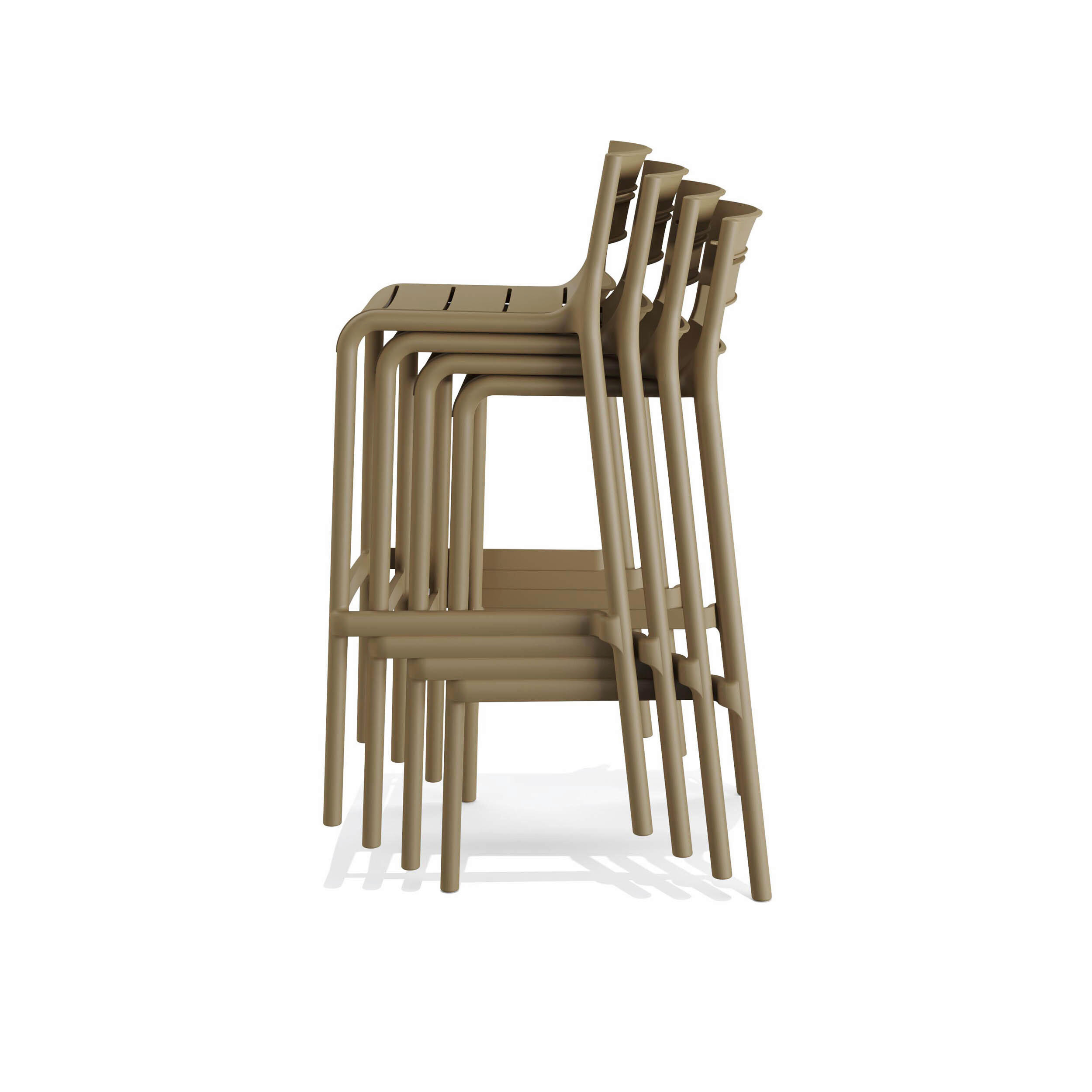 GARTENSTUHL-SET Kunststoff Sandfarben  - Sandfarben, MODERN, Kunststoff (49/100/49cm)