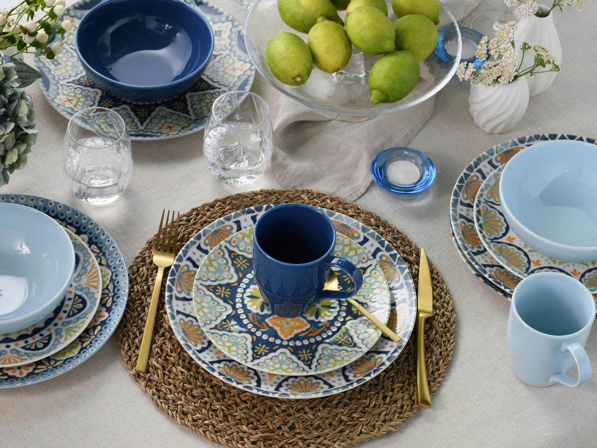 KOMBISERVICE Patio 16-teilig  - Multicolor, Basics, Keramik - Creatable