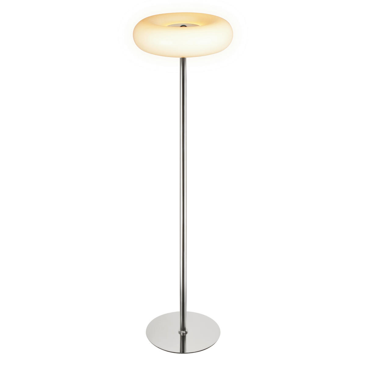 LED-STEHLEUCHTE 40/146 cm  - Edelstahlfarben/Weiß, Basics, Glas/Metall (40/146cm) - Osram