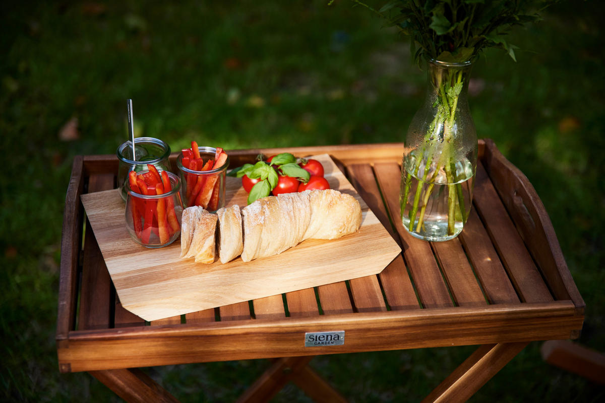 GARTENBEISTELLTISCH 60/40,5/66,5 cm Holz  - Akaziefarben, MODERN, Holz (60/40,5/66,5cm) - Siena Garden