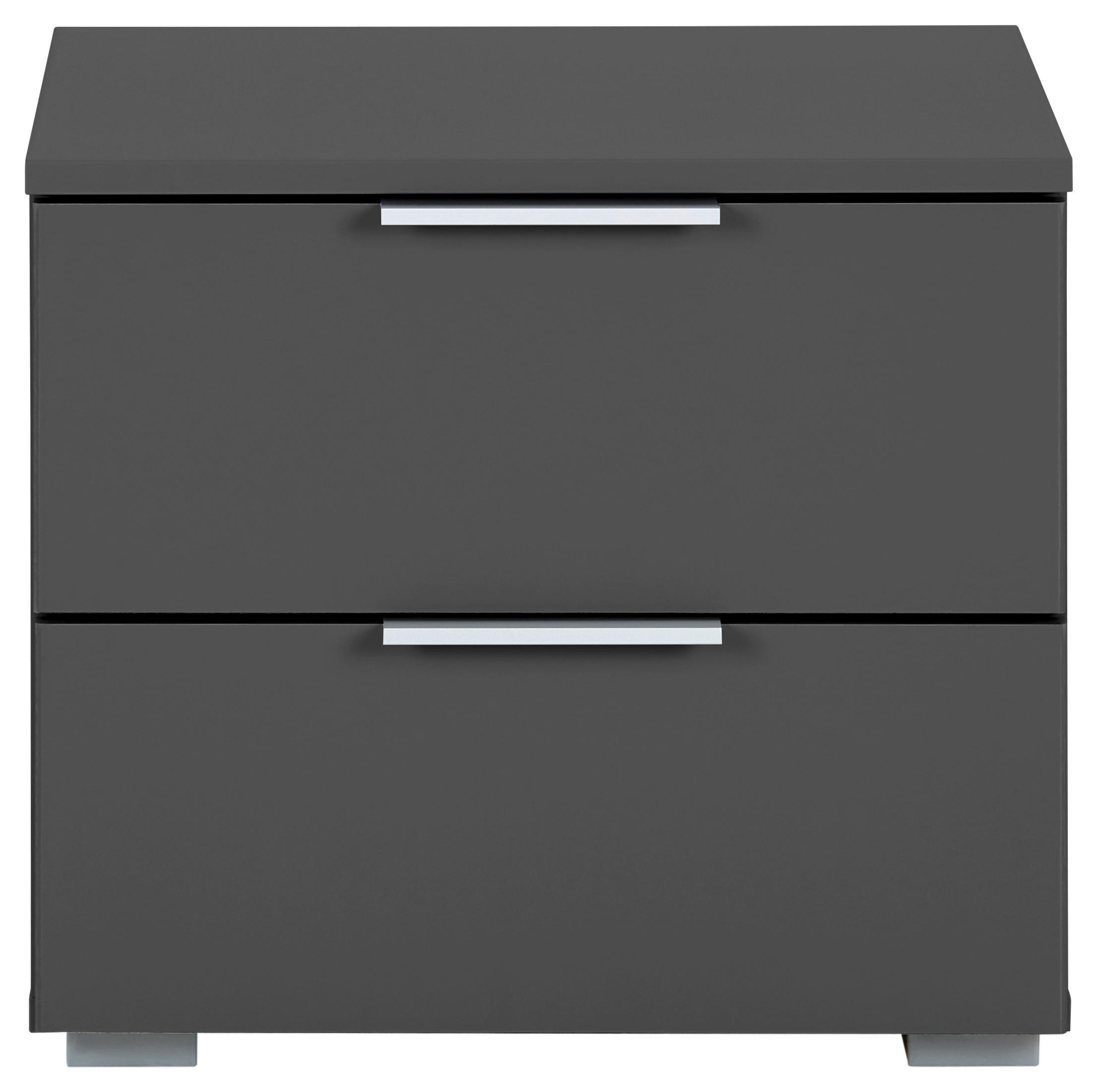 NACHTSCHRANK 47/43/42 cm  - Alufarben/Grau, MODERN, Holzwerkstoff (47/43/42cm) - Rauch Möbel