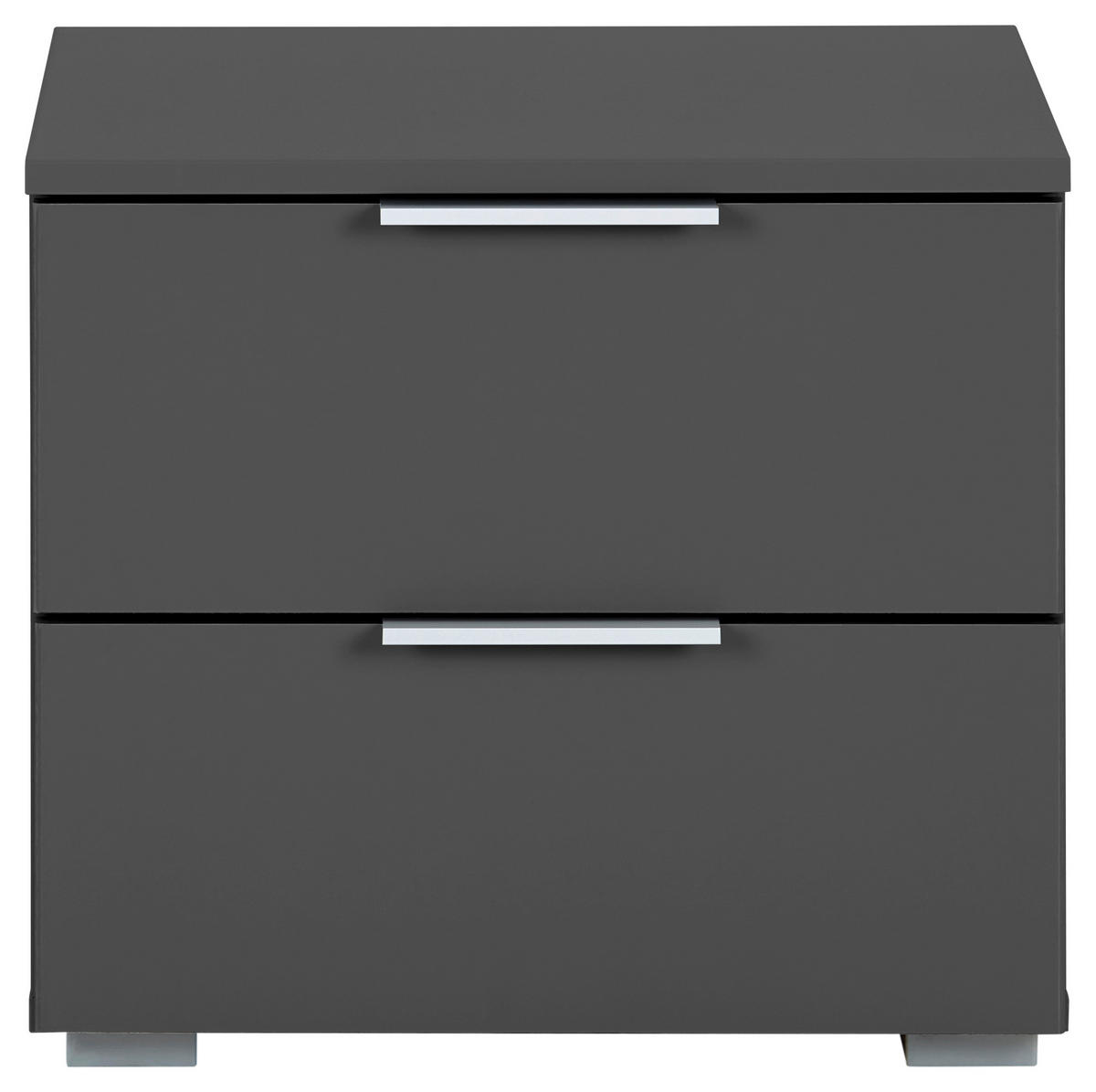 NACHTKÄSTCHEN 47/43/42 cm  in Grau  - Alufarben/Grau, Modern, Holzwerkstoff (47/43/42cm) - Rauch Möbel