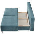 SCHLAFSOFA Spicy  mit Fußauswahl, Stoffauswahl, Rücken echt Cord Petrol  - Petrol, MODERN, Textil/Metall (193/85/88cm) - Novel