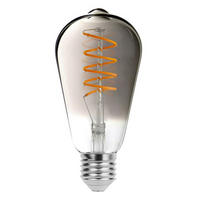 LED-SIJALKA S SVETILNO NITKO   //// - meta sivozelena, Design, steklo (6.5/14cm)