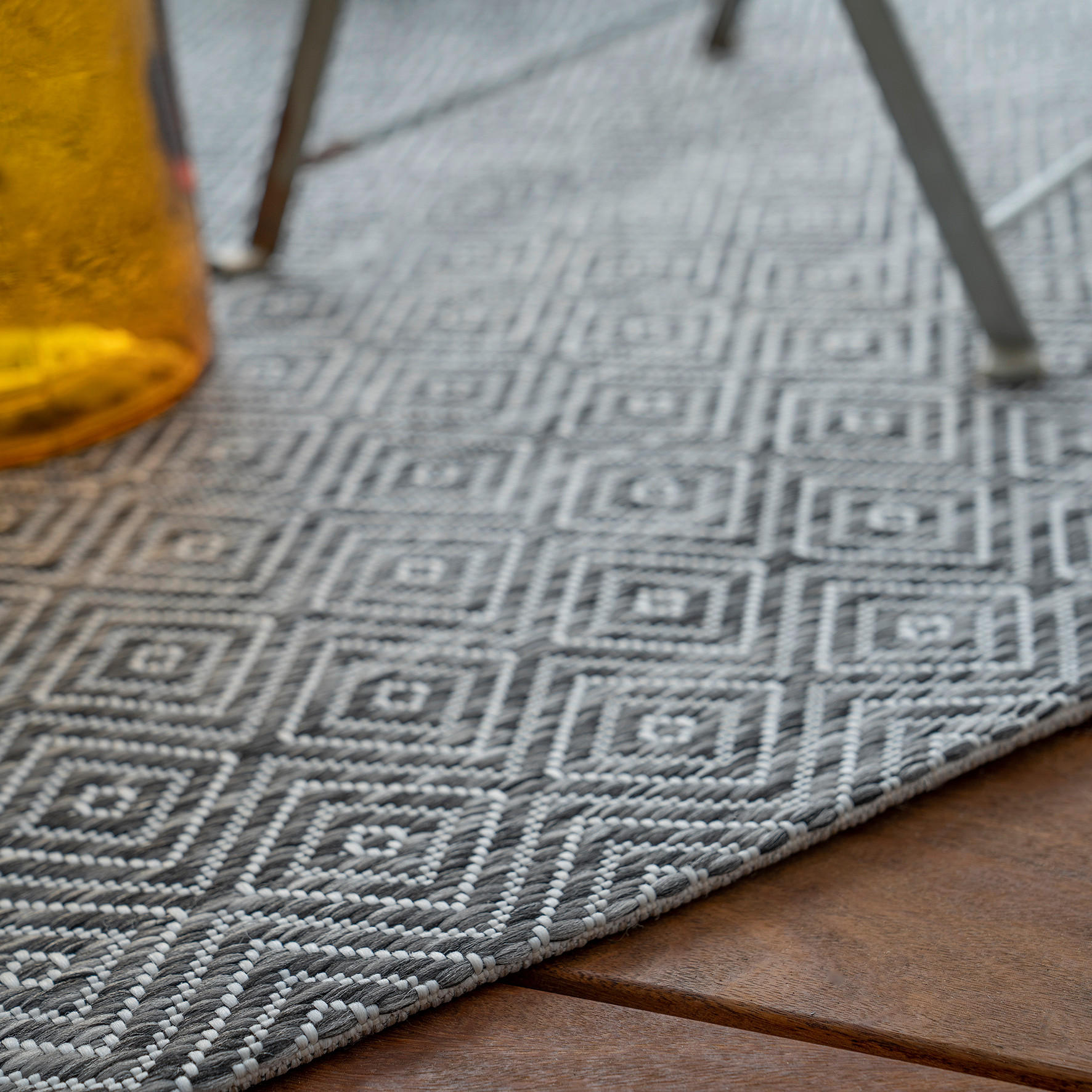 FLACHWEBETEPPICH 120/170 cm My Nordic  - Grau, Design, Textil (120/170cm)