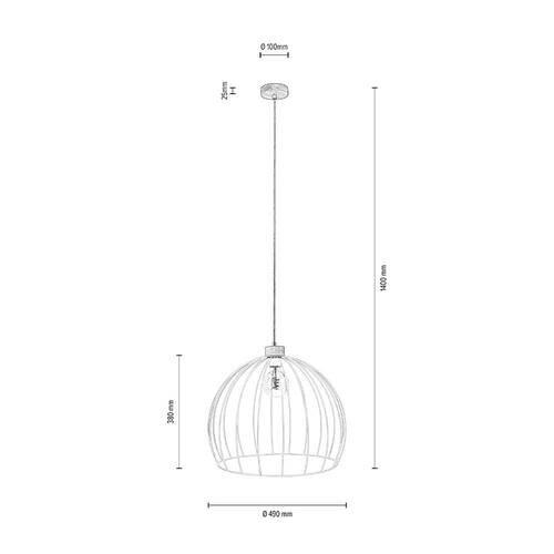 PENDELLEUCHTE Caro 49/148 cm   - Schwarz, MODERN, Holz/Metall (49/148cm)