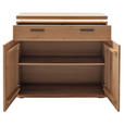 KOMMODE  in 100/91/42 cm  - Eiche Bianco/Schwarz, Natur, Holzwerkstoff/Kunststoff (100/91/42cm) - Linea Natura
