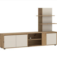 WOHNWAND 2-teilig  in Kaschmir, Eiche Artisan  202/133/40 cm   - Kaschmir/Eiche Artisan, Design, Holzwerkstoff (202/133/40cm) - Livetastic